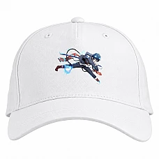 Baseball cap with Print Blue Exorcist Hero Rin Okumura - white
