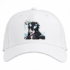 Baseball cap with Print Blue Exorcist Boy - white