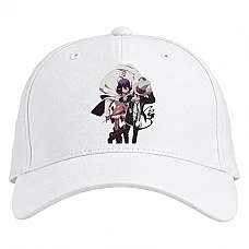 Baseball cap with Print Blue Exorcist Characters - white