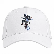 Baseball cap with Print Blue Exorcist Print - white