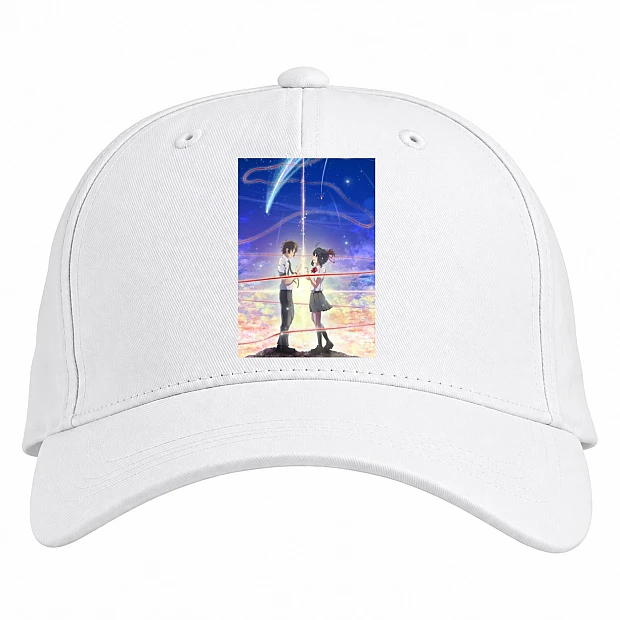 Baseball cap with Print Your Name Love Heroes - white