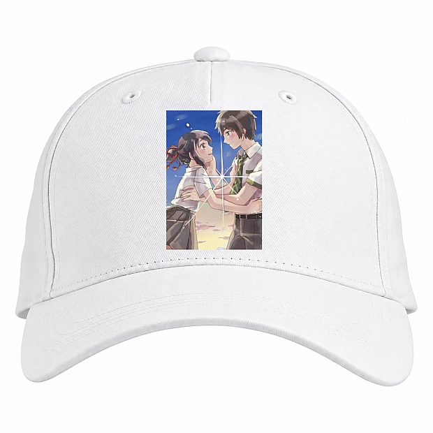 Baseball cap with Print Your Name Main Heroes - white