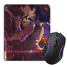 Mouse pad with print Your Name Kissing Heroes