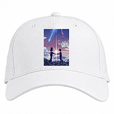 Baseball cap with Print Your Name Main Theme - white