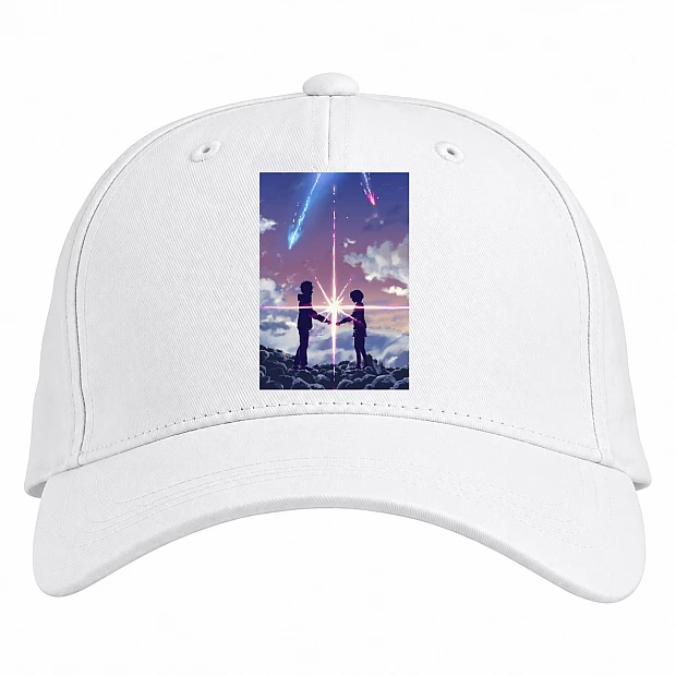 Baseball cap with Print Your Name Main Theme - white