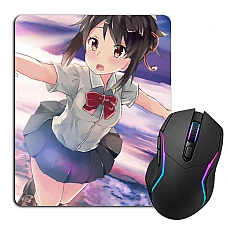 Mouse pad with print Your Name Girl Mitsuha Miyamizu