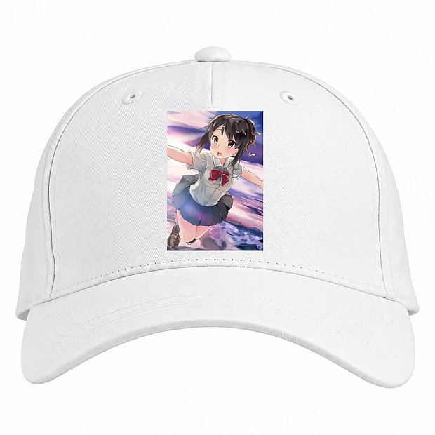 Baseball cap with Print Your Name Girl Mitsuha Miyamizu - white