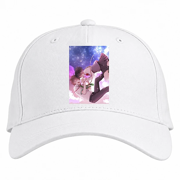 Baseball cap with Print Your Name Flying Heroes - white