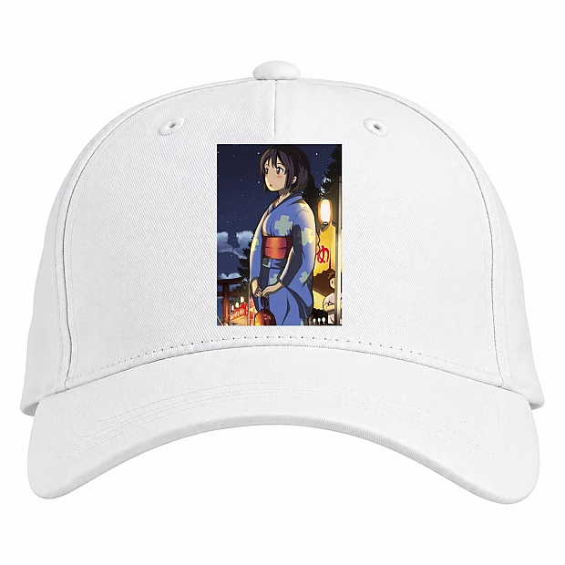Baseball cap with Print Your Name Beautiful Mitsuha Miyamizu - white