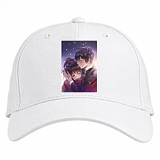 Baseball cap with Print Your Name Love Print - white
