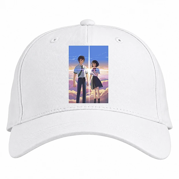 Baseball cap with Print Your Name Heroes - white