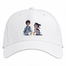 Baseball cap with Print Your Name Main Heroes Print - white