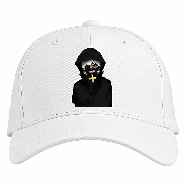 Baseball cap with Print Tokyo Ghoul Print - white