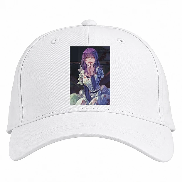 Baseball cap with Print Tokyo Ghoul Girl - white