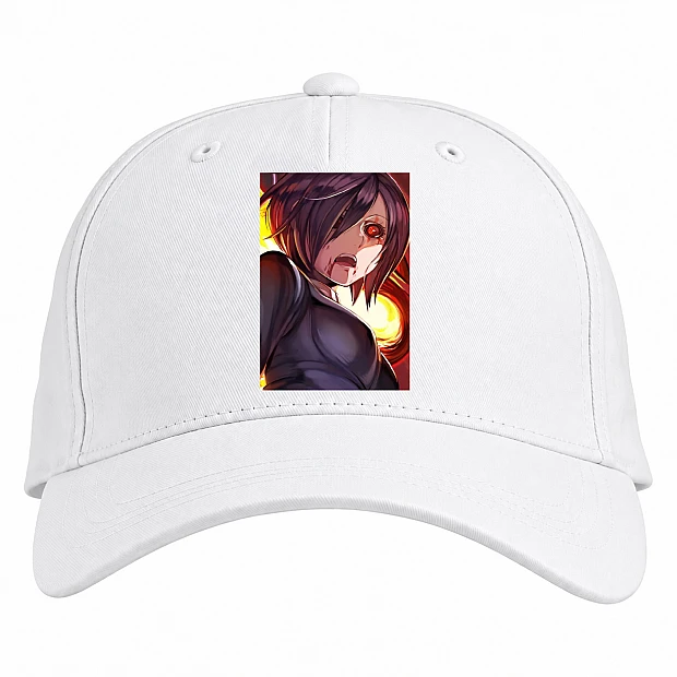 Baseball cap with Print Tokyo Ghoul Girl Hero - white
