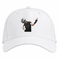 Baseball cap with Print Tokyo Ghoul Ken Kaneki Hero Print - white