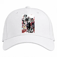 Baseball cap with Print Tokyo Ghoul Universe - white