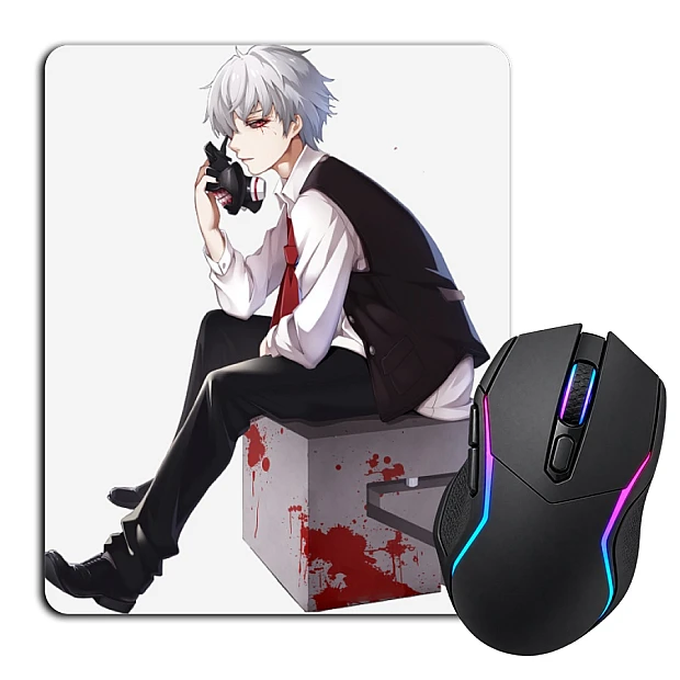 Mouse pad with print Tokyo Ghoul Boy Hero