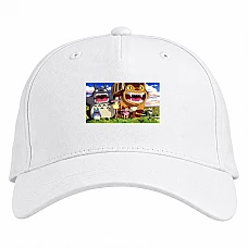 Baseball cap with Print Tonari No Totoro Monsters - white