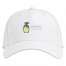 Baseball cap with Print Tonari No Totoro Logo - white