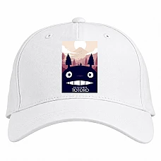 Baseball cap with Print Tonari No Totoro Theme - white