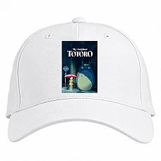 Baseball cap with Print Tonari No Totoro Main Theme - white