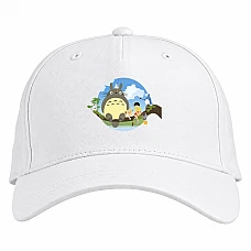 Baseball cap with Print Tonari No Totoro Funny Heroes - white