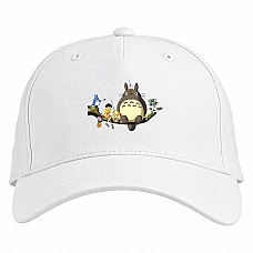 Baseball cap with Print Tonari No Totoro Main Heroes - white