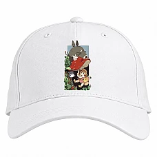 Baseball cap with Print Tonari No Totoro Amazing Heroes - white
