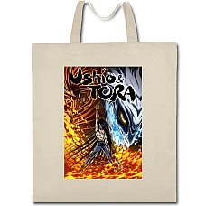 Eco bag with print Ushio To Tora Theme - beige