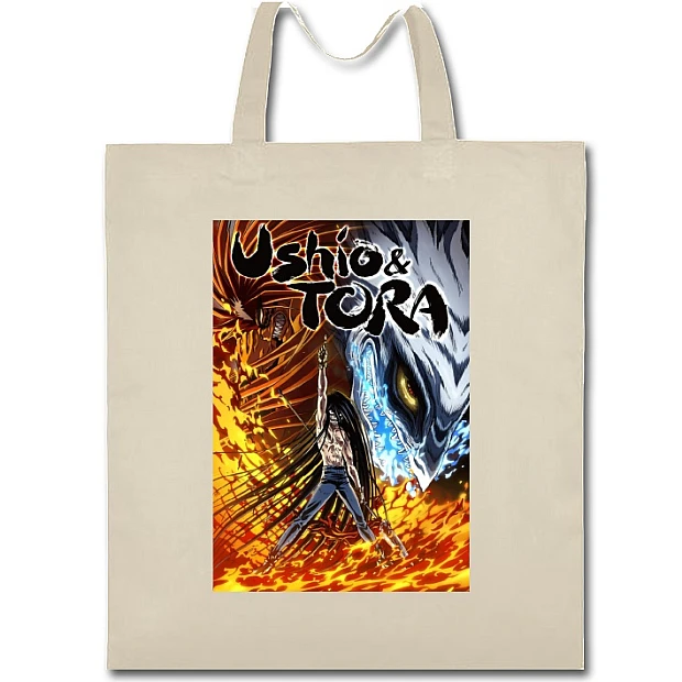 Eco bag with print Ushio To Tora Theme - beige