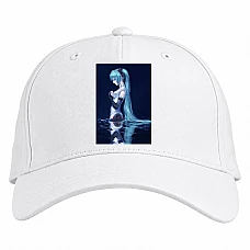 Baseball cap with Print Hatsune Miku Girl - white