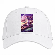 Baseball cap with Print Hatsune Miku Girl Hero - white