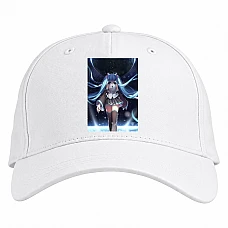Baseball cap with Print Hatsune Miku Hero Girl - white