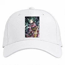 Baseball cap with Print Hatsune Miku Guitar - white