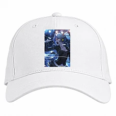 Baseball cap with Print Hatsune Miku Singing - white