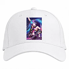 Baseball cap with Print Hatsune Miku Guitar Hero - white