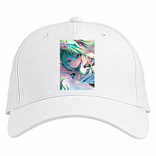 Baseball cap with Print Hatsune Miku Version - white