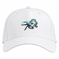 Baseball cap with Print Hatsune Miku Amazing Girl - white