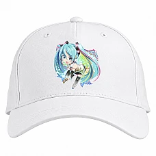 Baseball cap with Print Hatsune Miku Theme - white
