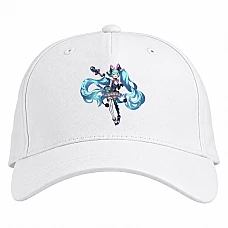 Baseball cap with Print Hatsune Miku Music Hero - white