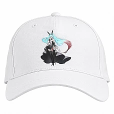 Baseball cap with Print Hatsune Miku Music Girl - white