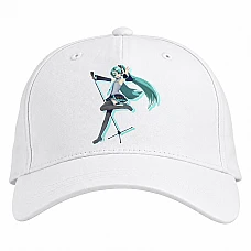 Baseball cap with Print Hatsune Miku Dancing - white