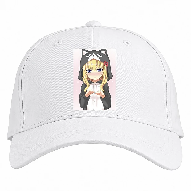 Baseball cap with Print Gabriel Dropout Cat - white