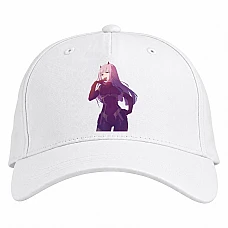 Baseball cap with Print Darling In The Franxx Zero Two Girl - white