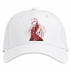 Baseball cap with Print Darling In The Franxx Girl Zero Two - white