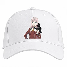 Baseball cap with Print Darling In The Franxx Dangerous Zero Two - white