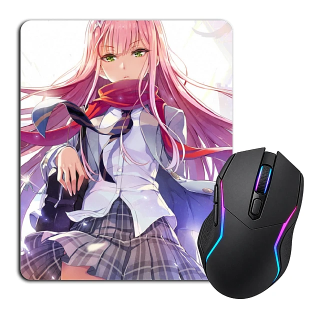 Mouse pad with print Darling In The Franxx Cute Zero Two Hero
