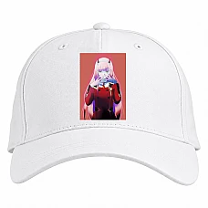Baseball cap with Print Darling In The Franxx Beautiful Zero Two Hero - white