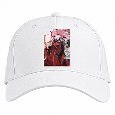 Baseball cap with Print Darling In The Franxx Gorgeous Zero Two Hero - white